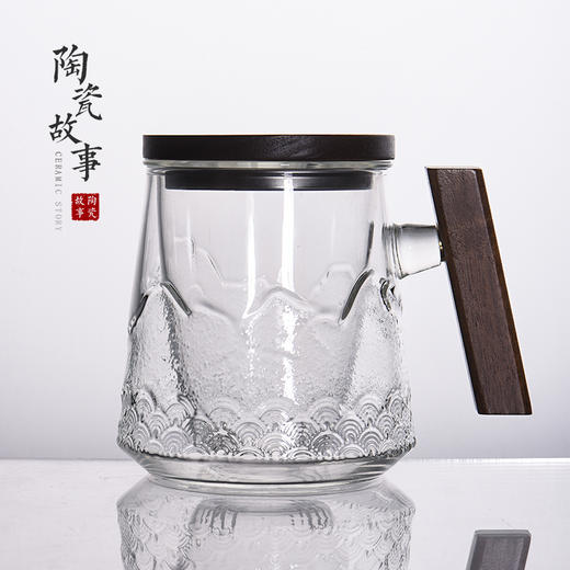 茶杯-玻璃泡茶杯-篱落山水三件杯 商品图3