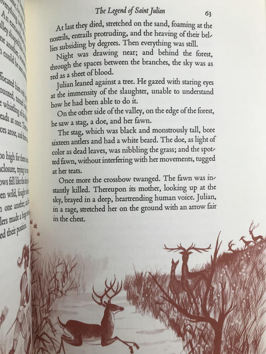 福楼拜《简单的心/圣朱利安传奇/希罗底》 梅·纳玛彩色插图 豪华皮装16开 商品图10