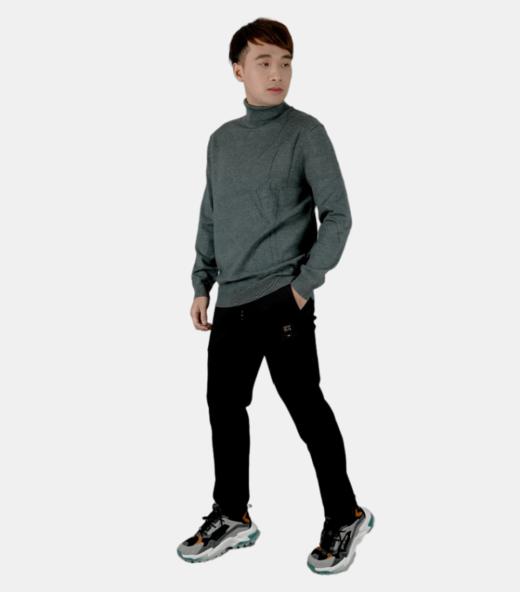 男装2020冬装新品休闲高领毛衣 0617-1111 商品图3