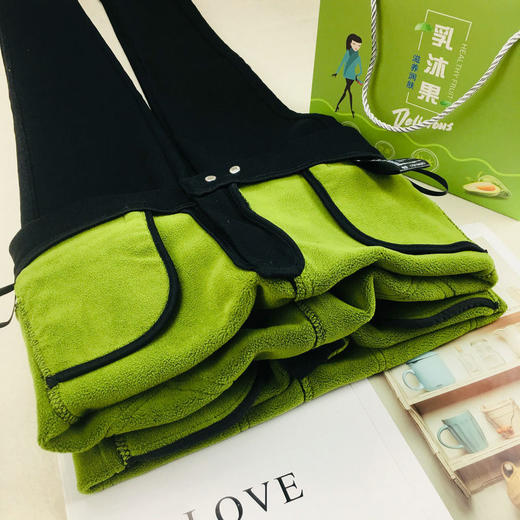 乳木果羊羔绒润肤裤550g加绒加厚8.0小猫魔术裤2020新款冬牛油果 商品图0