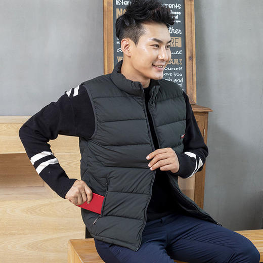 男士羽绒棉马甲秋冬季加厚韩版潮流坎肩外套保暖背心大码休闲立领 商品图1