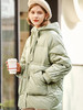 欧芮儿羽绒服女2021年新款冬季连帽小个子短款香芋紫棉服加厚外套 商品缩略图1