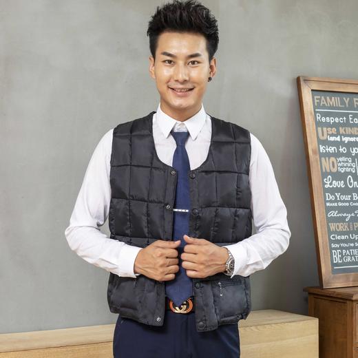 男士羽绒棉马甲加厚秋冬季爸爸坎肩马夹坎肩中老青年保暖修身超轻 商品图4