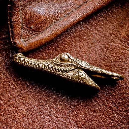 吾蟲-黄铜鳄鱼头夹子动物钥匙挂件包配饰吊坠个性创意礼品励志【官方授权】【48小时发货】 商品图1