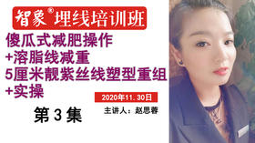 第3集 赵思蓉 傻瓜式减肥操作+溶脂线减重+5厘米靓紫丝线塑型重组+实操