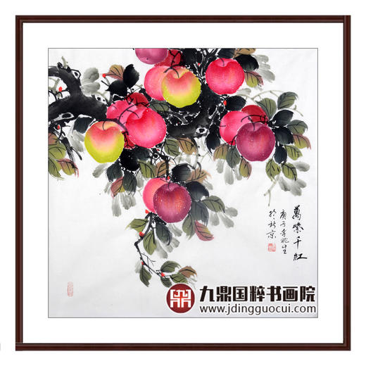 李兆生《万紫千红》68*68cm 花鸟斗方作品 茶室/餐厅/卧室挂画 商品图1