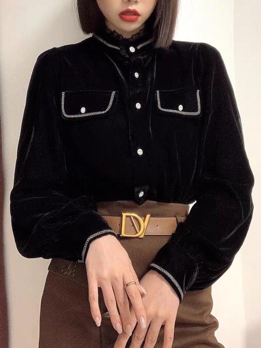 钻链真丝绒上衣61771 商品图6