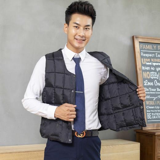 男士羽绒棉马甲加厚秋冬季爸爸坎肩马夹坎肩中老青年保暖修身超轻 商品图2