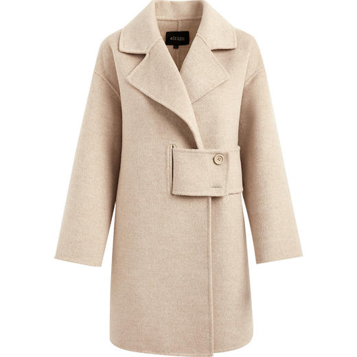 欧芮儿中长款双面呢过膝外套女冬季新款小众设计感羊毛呢大衣 商品图3