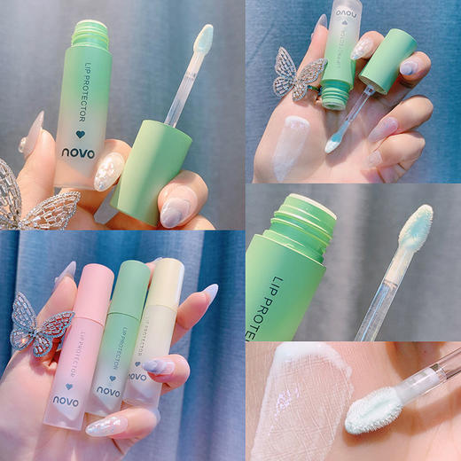 买一赠一！NOVO乳木果唇乳润唇膏4g，保湿滋润补水男女唇膜防干裂口红打底牛油果 商品图5