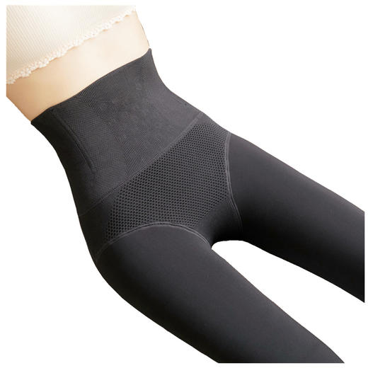 新款高腰收腹鱼骨提臀裤 自然肤色光腿打底裤 女士加绒加厚保暖裤 商品图4