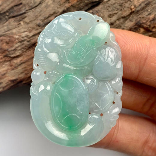 派瑞翡翠 翡翠挂件 糯种 飘翠 商品图2