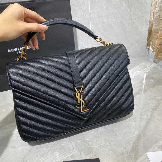 经典邮差包黑色金扣32厘米 商品图1