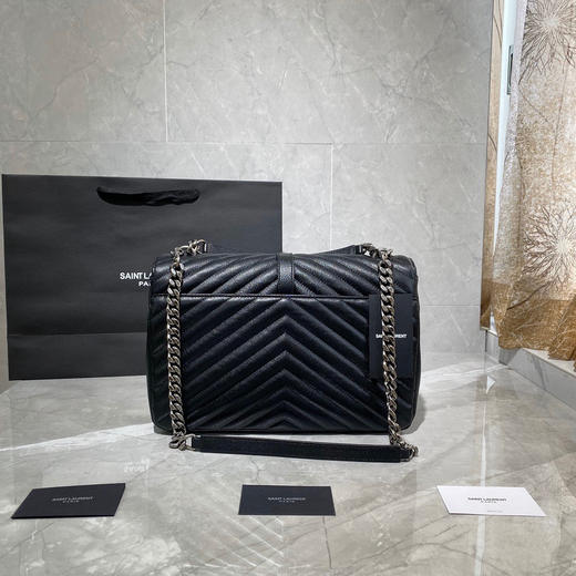 经典邮差包黑色银扣32厘米 商品图5