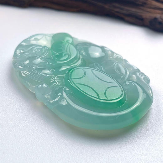 派瑞翡翠 翡翠挂件 糯种 飘翠 商品图3