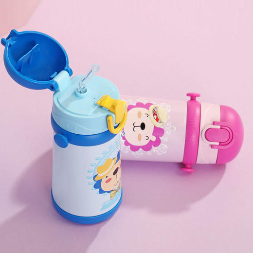膳魔师小狮子儿童不锈钢吸管杯TCKB-400S400ML 商品图1