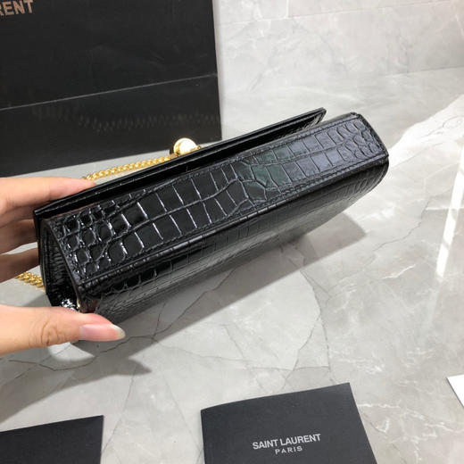 经典款KATE包黑色鳄鱼纹金扣（有流苏） 商品图6