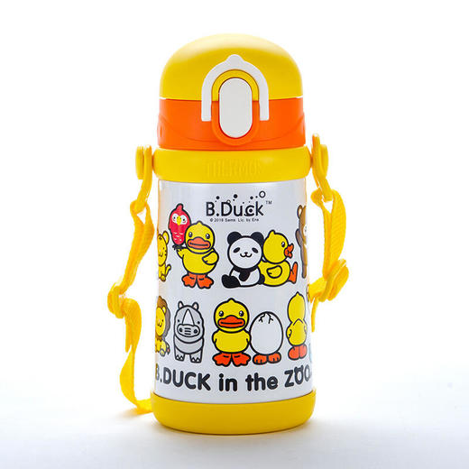 膳魔师小黄鸭高真空不锈钢背带吸管杯400ml 商品图2
