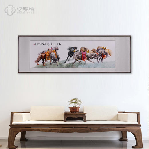 蜀绣单面绣-盛世八骏 商品图0