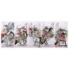 高云鹏《五虎上将》68cm*138cm*5 人物五条屏作品 玄关挂画 商品缩略图1