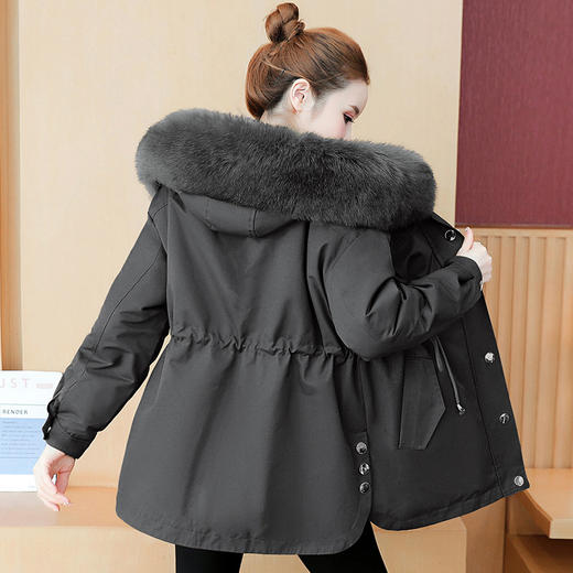 AHM-xde1316冬装新款ins港风中长款加绒派克棉服YY 商品图3