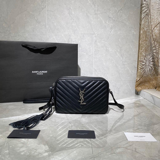 LOU牛皮相机包（黑色银扣） 商品图1