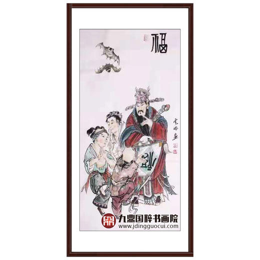高云鹏《福禄寿禧》68cm*138cm*4 人物四条屏作品 客厅/茶室挂画 商品图7