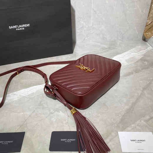 LOU牛皮相机包（酒红色） 商品图3