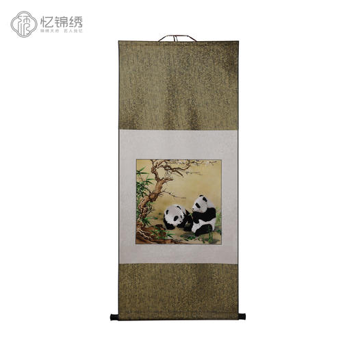 蜀绣单面绣-梅花熊猫 商品图1