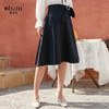 欧芮儿新款高腰显瘦半身裙女中长款复古简约包臀裙a字裙 商品缩略图0