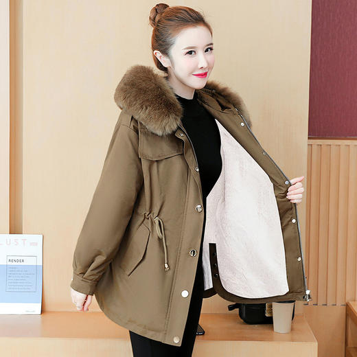 AHM-xde1316冬装新款ins港风中长款加绒派克棉服YY 商品图2