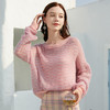 欧芮儿年春新款长袖慵懒风粉色毛衣女套头宽松内搭毛针织衫 商品缩略图1