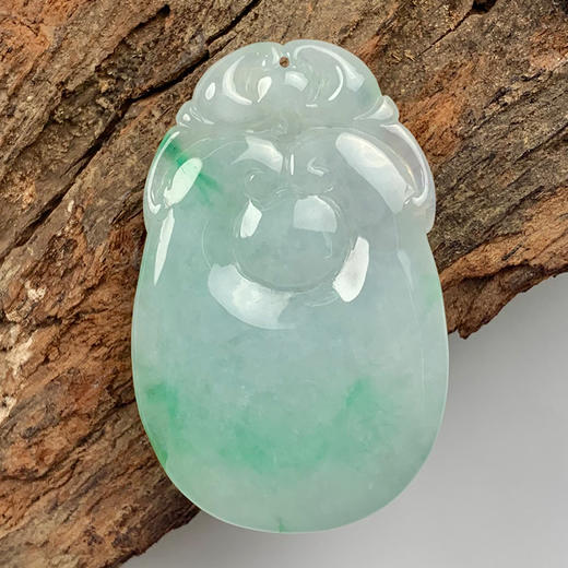 派瑞翡翠 翡翠挂件 糯种 飘绿花 商品图1