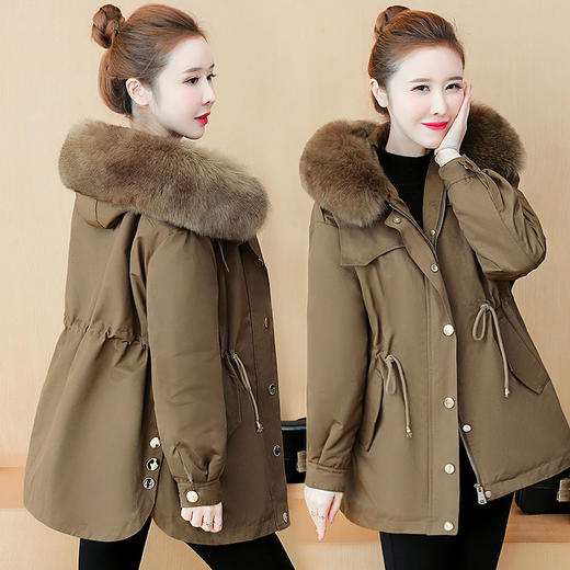 AHM-xde1316冬装新款ins港风中长款加绒派克棉服YY 商品图0