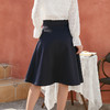 欧芮儿新款高腰显瘦半身裙女中长款复古简约包臀裙a字裙 商品缩略图2