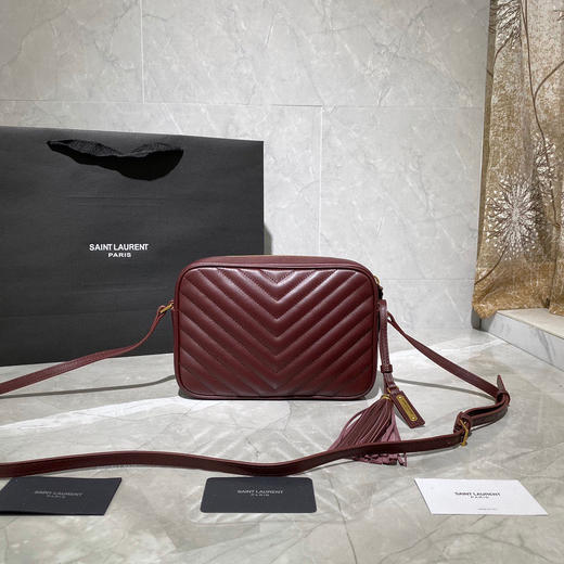 LOU牛皮相机包（酒红色） 商品图2