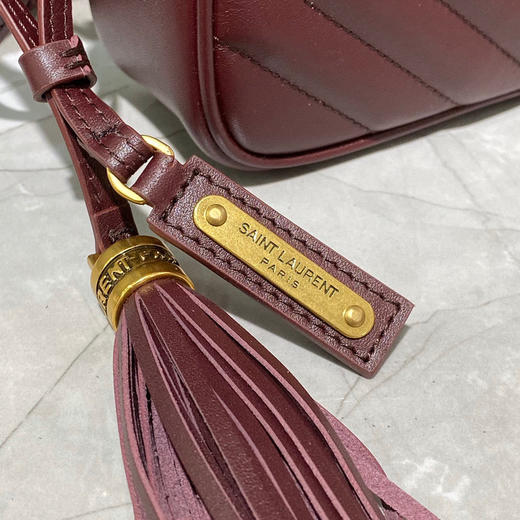 LOU牛皮相机包（酒红色） 商品图5