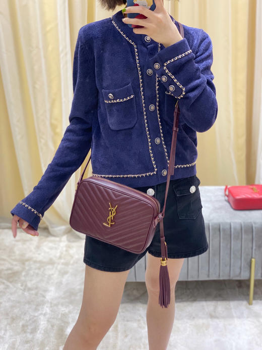 LOU牛皮相机包（酒红色） 商品图8