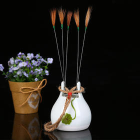 专业采耳工具新款掏耳勺朵手工银针鸡毛棒鸡软毛刷竹马尾毛鸡毛刷