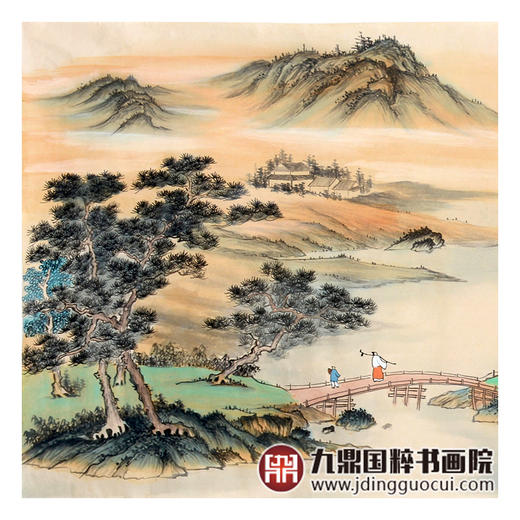 侯志明《依山傍水秋色无边》68*178cm 山水横幅作品 茶室/客厅挂画 商品图4