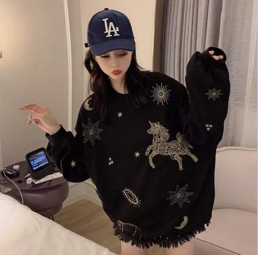 点此购买 蔻驰男女款金线独角兽毛圈卫衣 爷169940 商品图1