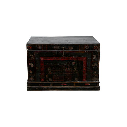 彩绘箱 字画箱 储物箱子 全实木箱子 衣箱整理收藏箱 商品图0