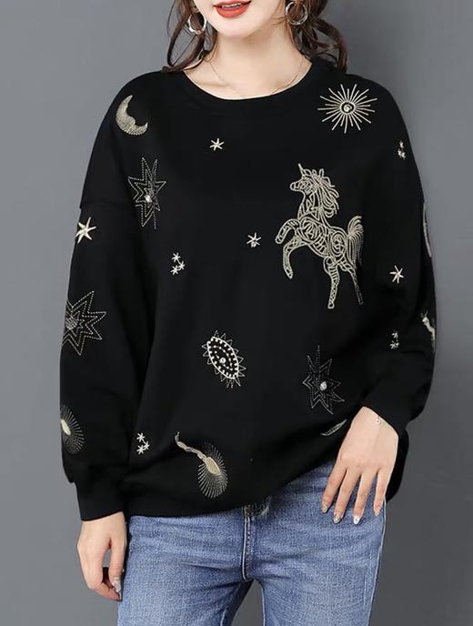 点此购买 蔻驰男女款金线独角兽毛圈卫衣 爷169940 商品图7