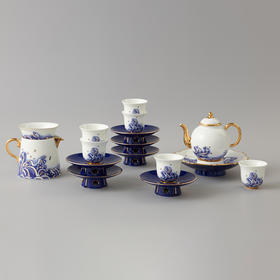 国瓷永丰源 先生瓷海上明珠17头茶具