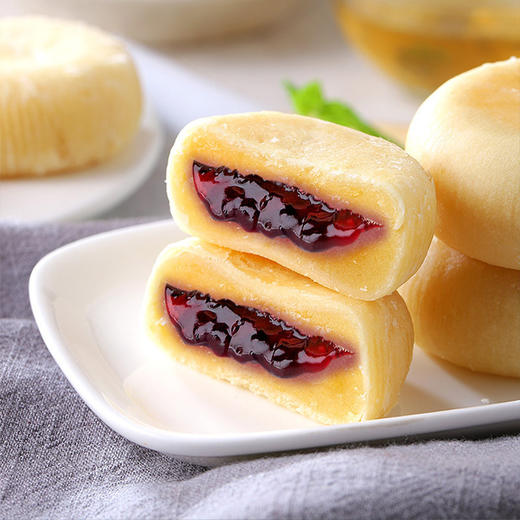 爆浆蓝莓饼5 00g/箱 网红 夹心糕点 小吃 蓝莓馅饼 零食早餐 味滋源 商品图3