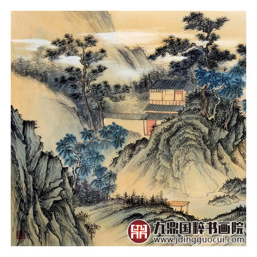 侯志明《舟行绿水间》68*178cm 山水横幅作品 茶室/客厅挂画 商品图4