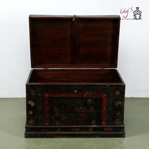 彩绘箱 字画箱 储物箱子 全实木箱子 衣箱整理收藏箱 商品图2