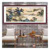 侯志明《舟行绿水间》68*178cm 山水横幅作品 茶室/客厅挂画 商品缩略图2