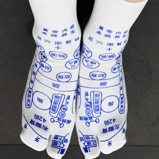 足底穴位袜子，保健脚赠点穴棒，专业足疗精准穴位经络袜子男女 底部人体反射图解男女按摩袜 商品图4