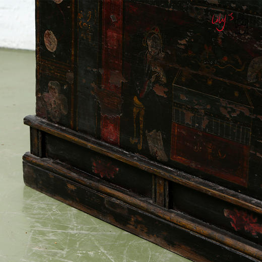 彩绘箱 字画箱 储物箱子 全实木箱子 衣箱整理收藏箱 商品图3